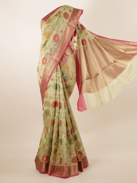 

Pothys Green Woven Design Saree