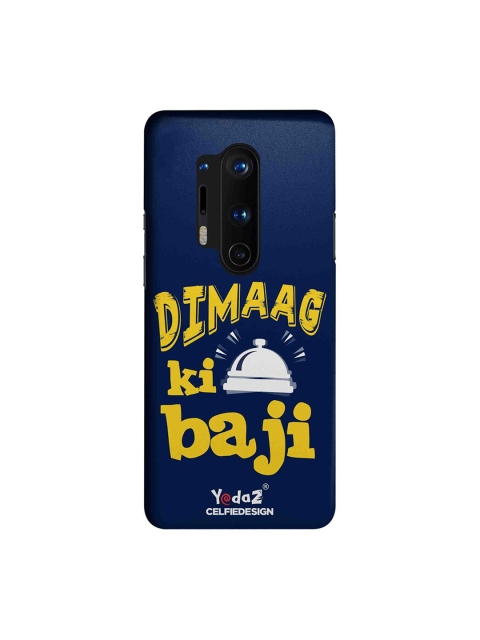 

CelfieDesign Navy Blue & Yellow Dimaag Ki Ghanti Baji OnePlus 8 Pro Sustainable Back Cover
