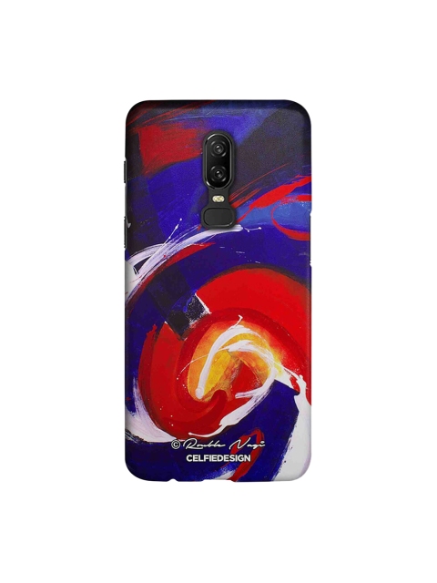 

CelfieDesign Blue Red & White Abstract Waves OnePlus 6 Sustainable Back Cover