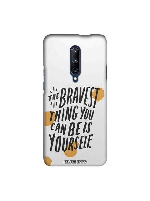 

CelfieDesign White & Black Being Yourself Signature Quirky Sustainable OnePlus 7 Pro Back Cover
