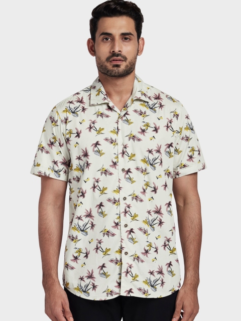 

ColorPlus Men Beige Tailored Fit Printed Casual Shirt