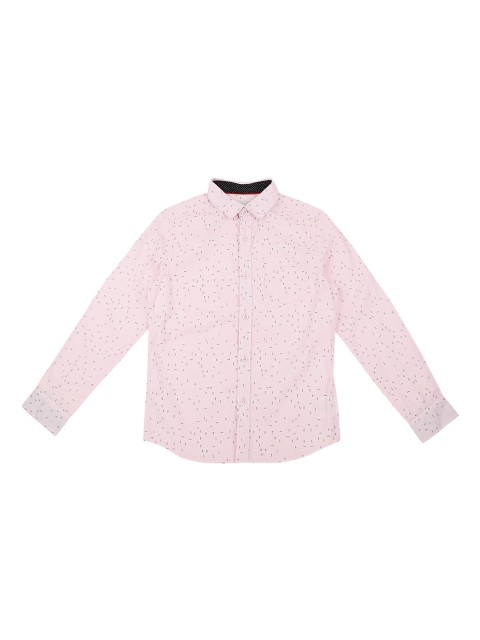 

Pantaloons Junior Boys Pink Regular Fit Printed Casual Shirt