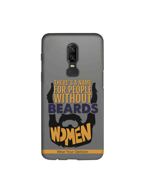 

CelfieDesign Grey & Yellow Men With Beard Printed Sustainable OnePlus 6 Back cover