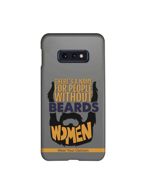 

CelfieDesign Grey & Orange Men With Beard Wear Your Opinion Samsung Galaxy S10E Back Cover