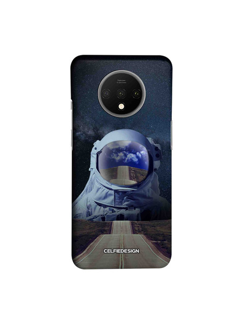 

CelfieDesign Navy Blue & White Space Quirky Sustainable OnePlus 7T Mobile Back Cover
