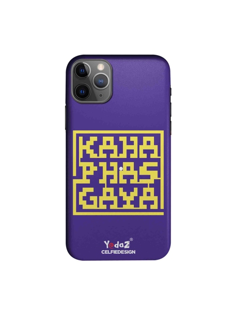 CelfieDesign Purple & Yellow Quirky Sustainable Kahan Phas Gaya Apple iPhone 11 Pro Back Cover