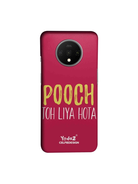 

CelfieDesign Red & Yellow Pooch Toh Liya Hota Yedaz Quirky Sustainable OnePlus 7T Back Cover