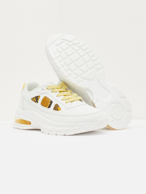 

shoexpress Women White PU Walking Shoes