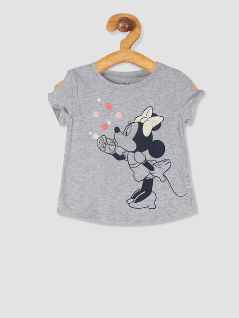 

GAP Toddler Girl Grey Minnie Mouse Graphic Short Sleeve T-Shirt