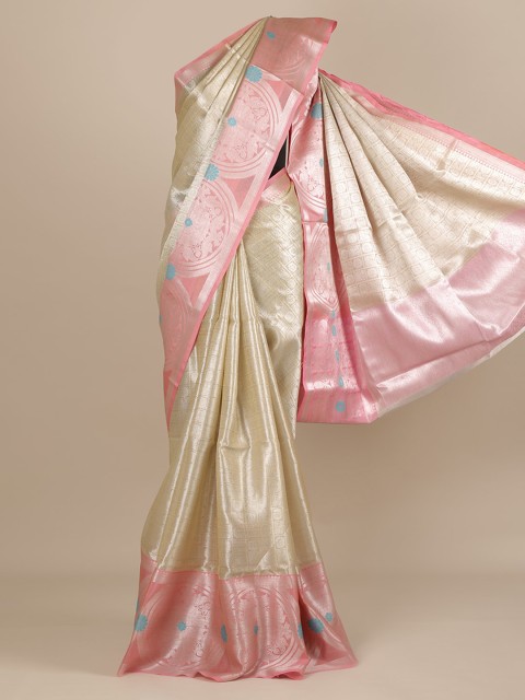 

Pothys Cream-Coloured Woven Design Saree