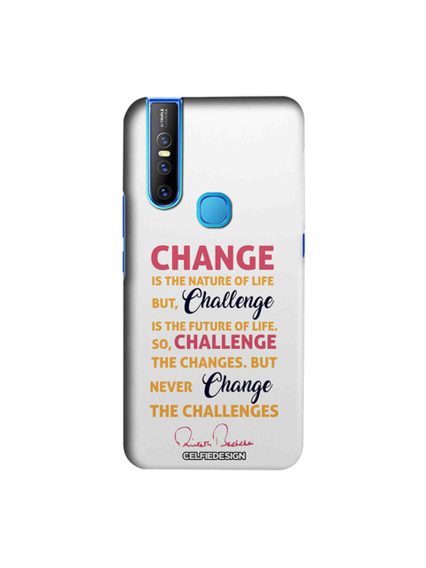 

CelfieDesign White & Pink Challenge AB Quotes Vivo V15 Sustainable Back Cover