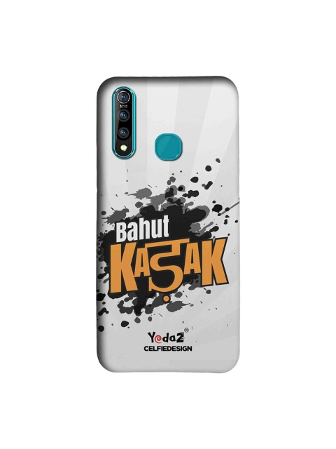 

CelfieDesign White Black & Orange Quirky Sustainable Bahut Kadak Vivo Z1 Pro Back Cover