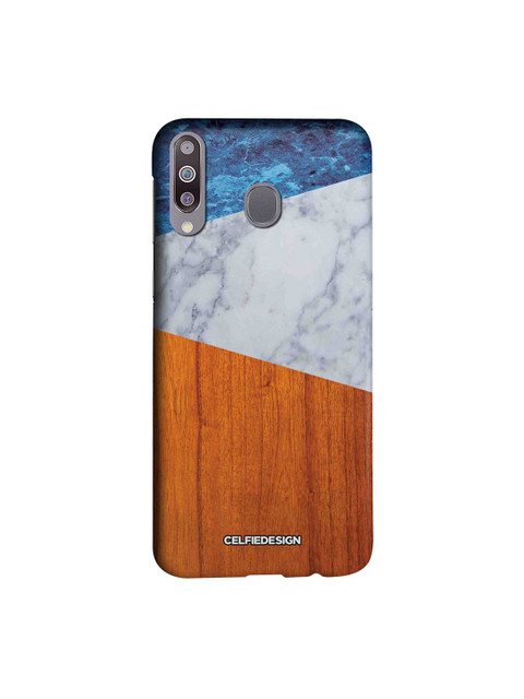 

CelfieDesign Blue & Brown Marble Wood Samsung Galaxy M30 Back Case