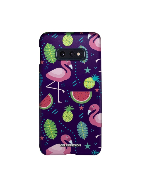 

CelfieDesign Navy-Blue & Pink Quirky Flamingo Samsung Galaxy S10E Back Cover