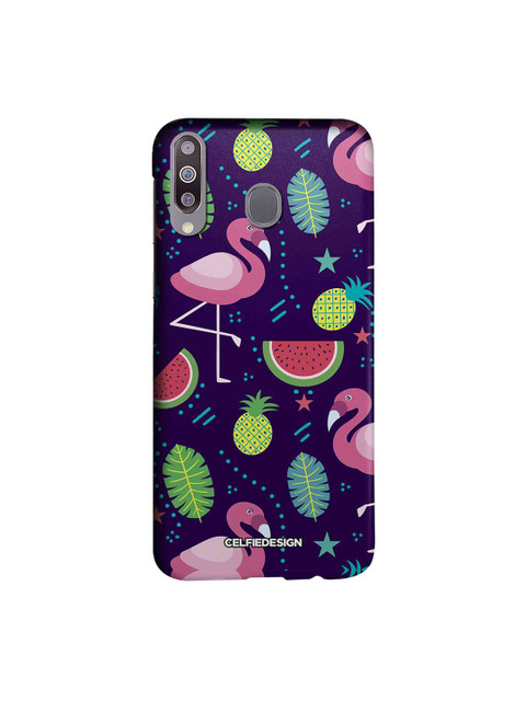 

CelfieDesign Purple & Pink Flamingo Quirky Samsung Galaxy M30 Mobile Back Cover