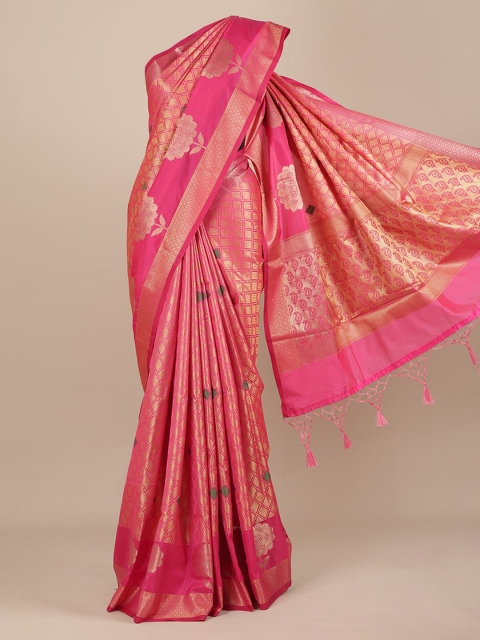 

Pothys Pink Woven Design Tissue Saree