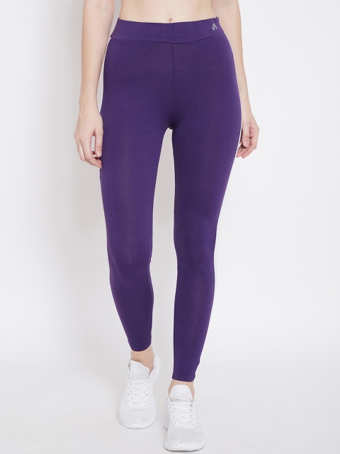 

Aliza Women Purple & White Striped Tights