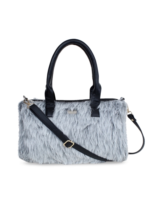 

yelloe Grey Textured Shoulder Bag