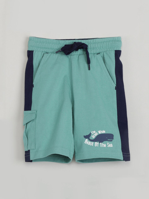 

max Boys Green Solid Regular Fit Regular Shorts