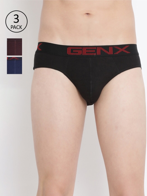 

Genx Men Pack of 3 Solid Assorted Briefs GENX_FLT_BRF_OE_3PC