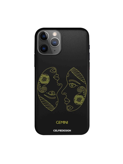 

CelfieDesign Black & Yellow Gemini Zodiac Printed iPhone 11 Pro Max Sustainable Back Cover