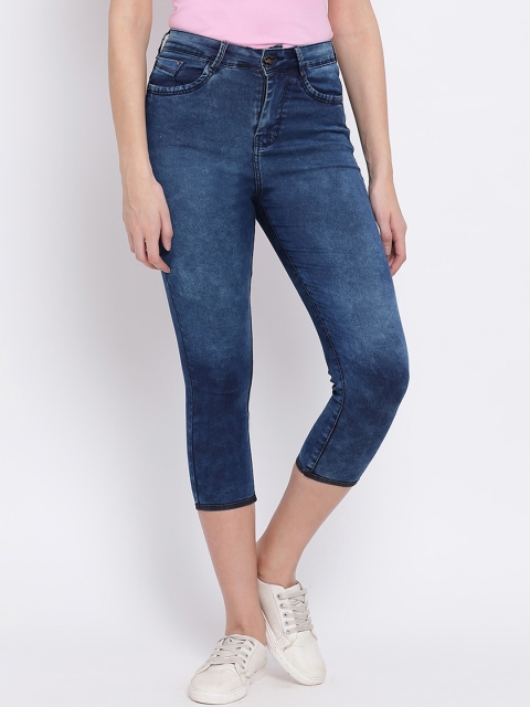 

Code 61 Women Navy Blue Solid Skinny Fit Jeans