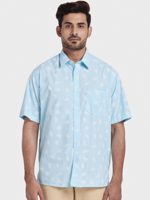 

ColorPlus Men Blue Regular Fit Printed Casual Shirt