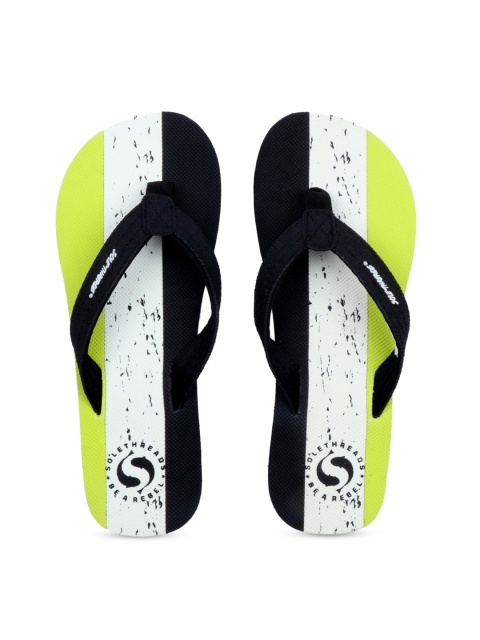 

Solethreads Unisex Kids Black & White Printed Thong Flip-Flops