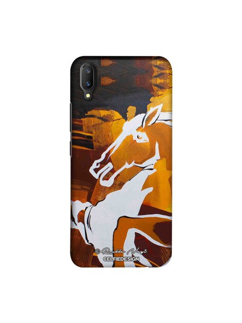 CelfieDesign Orange & White Rouble Nagi Quirky Sustainable Glory Run Vivo V11 Pro Back Cover