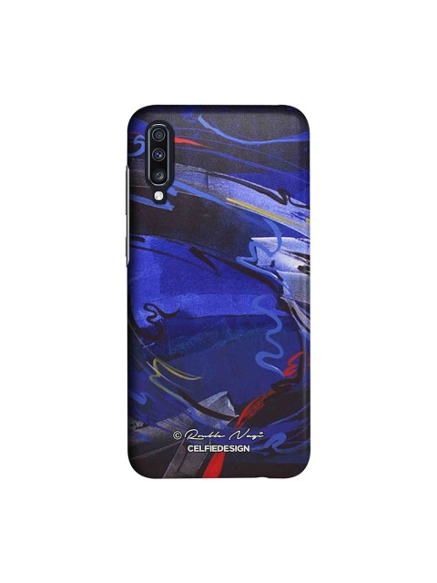 

CelfieDesign Blue & Black Happy Sky Rouble Nagi Samsung Galaxy A70 Mobile Back Cover