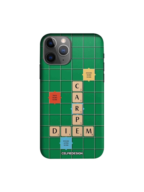 

CelfieDesign Unisex Green & Beige Scrabble Game Printed Sustainable iPhone 11 Pro Max Back Case
