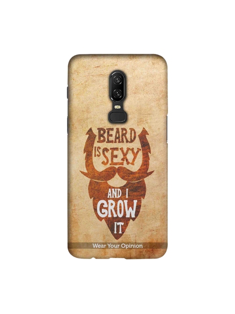 

CelfieDesign Beige & Brown Beard Is Sexy OnePlus 6 Sustainable Back Cover
