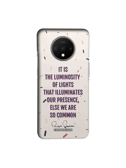 

CelfieDesign Beige & Purple Presence AB Quotes AB Collections OnePlus 7T Back Cover