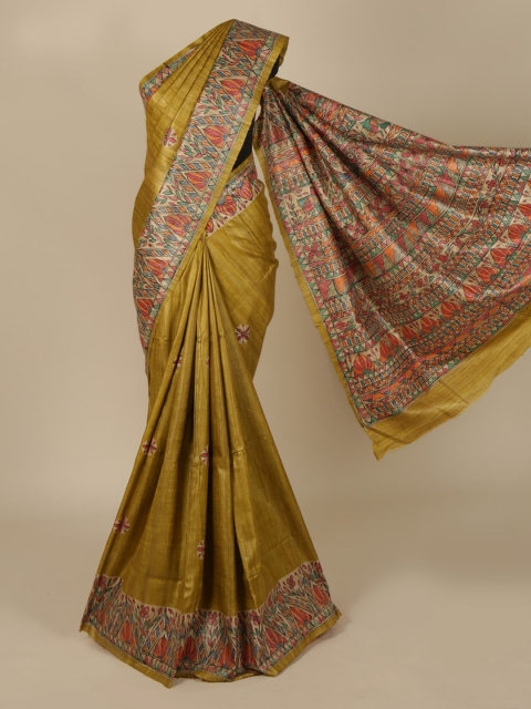 

Pothys Lime Green Woven Design Saree