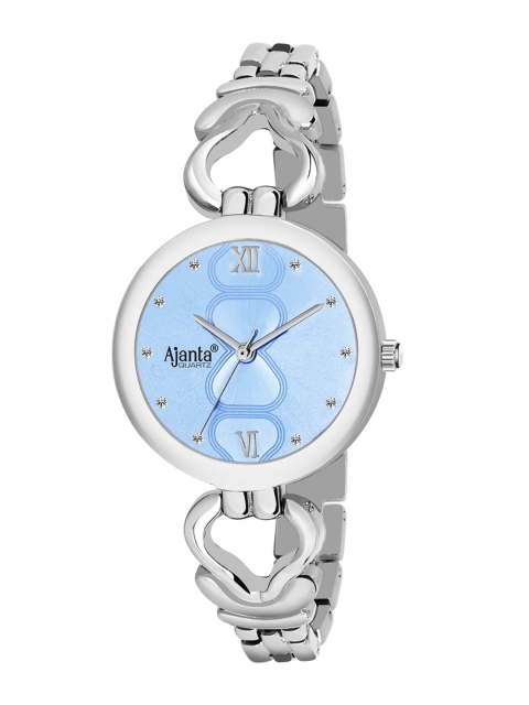 

Ajanta Women Silver-Toned & Blue Analogue Watch AWC609GKL