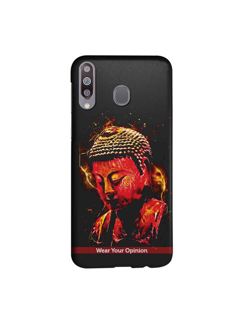 

CelfieDesign Black & Red Peace Buddha Print Sustainable Samsung Galaxy M30 Mobile Back Cover