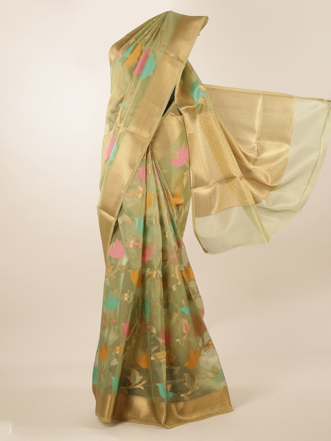 

Pothys Green Woven Design Saree