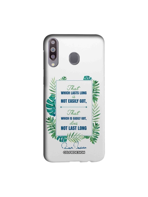 

CelfieDesign White & Green Lasts Long AB Quotes Samsung Galaxy M30 Mobile Back Cover