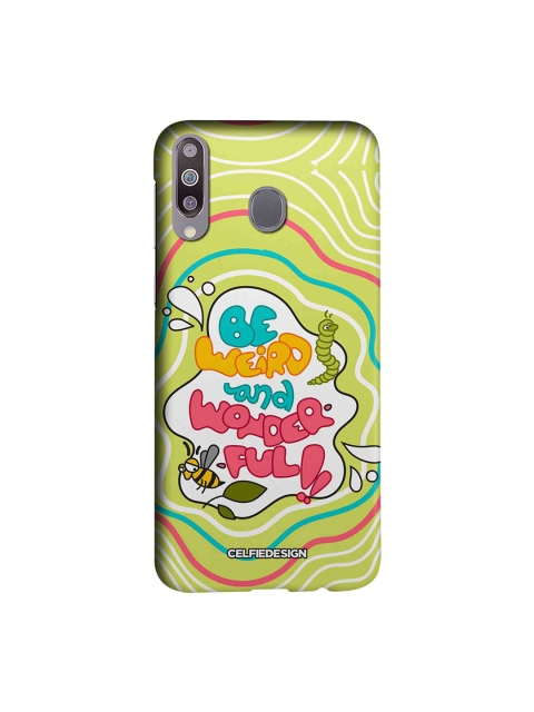 

CelfieDesign Lime-Green & White Be Weird And Wonderful Samsung Galaxy M30 Back Cover