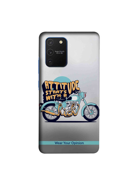 

CelfieDesign Grey & Yellow Attitude With Kick Samsung Galaxy S10 Lite Wear Your Opinion Sustainable Back Cover