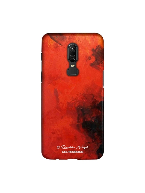 

CelfieDesign Unisex Red & Black Abstract Printed OnePlus 6 Sustainable Back Cover