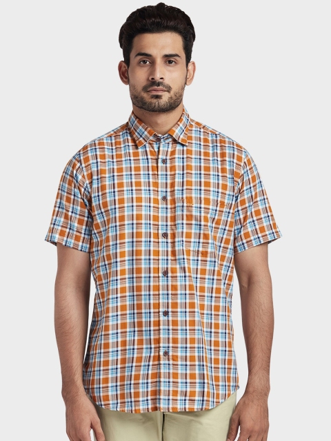 

ColorPlus Men Red Checked Casual Shirt