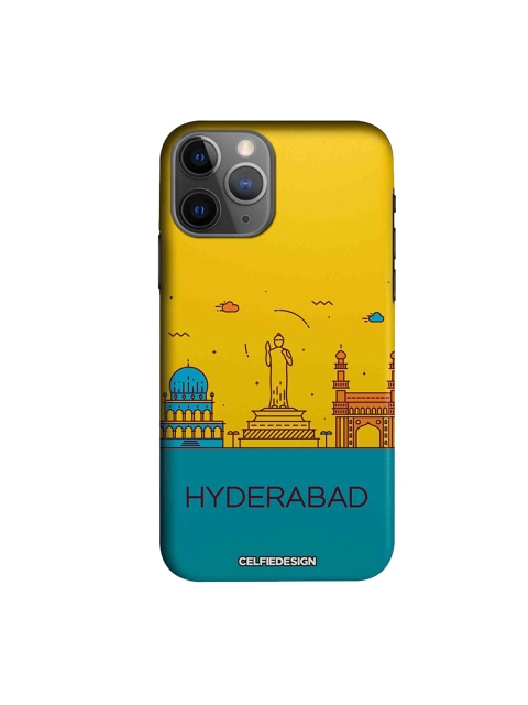 

CelfieDesign Yellow & Blue Hyderabad Skyline Quirky Sustainable Apple iPhone 11 Pro Max Mobile Back Cover