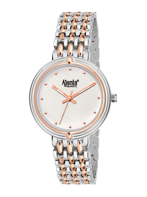 

Ajanta Women Silver-Toned & Rose Gold Analogue WatchAWC106ESL/WGL/SRTT