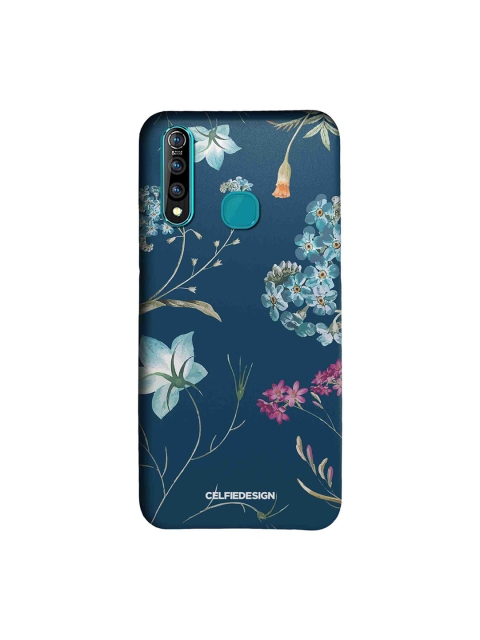 

CelfieDesign Blue White & Orange Floral Printed Sustainable Cerulean Vivo Z1 Pro Back Cover