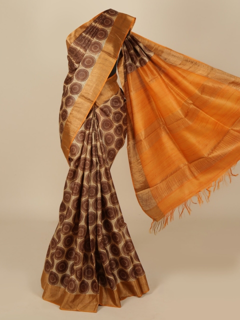 

Pothys Cream-Coloured Woven Design Saree