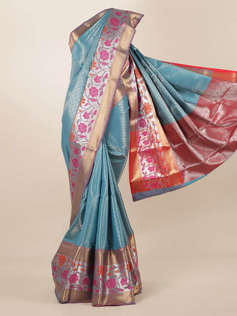 

Pothys Blue Woven Design Saree
