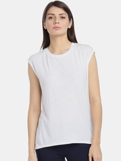 

GAP Women White Muscle Tank
