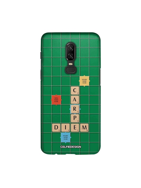 

CelfieDesign Green & Beige Scrabble Game OnePlus 6 Mobile Sustainable Back Cover