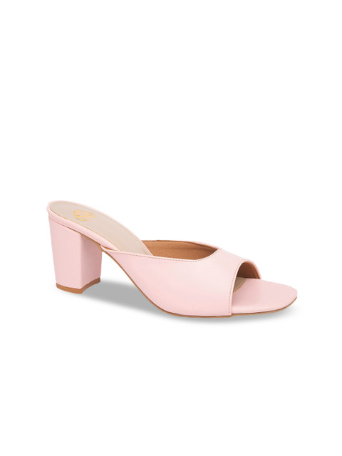 

Sole To Soul Women Pink Solid Block Heels